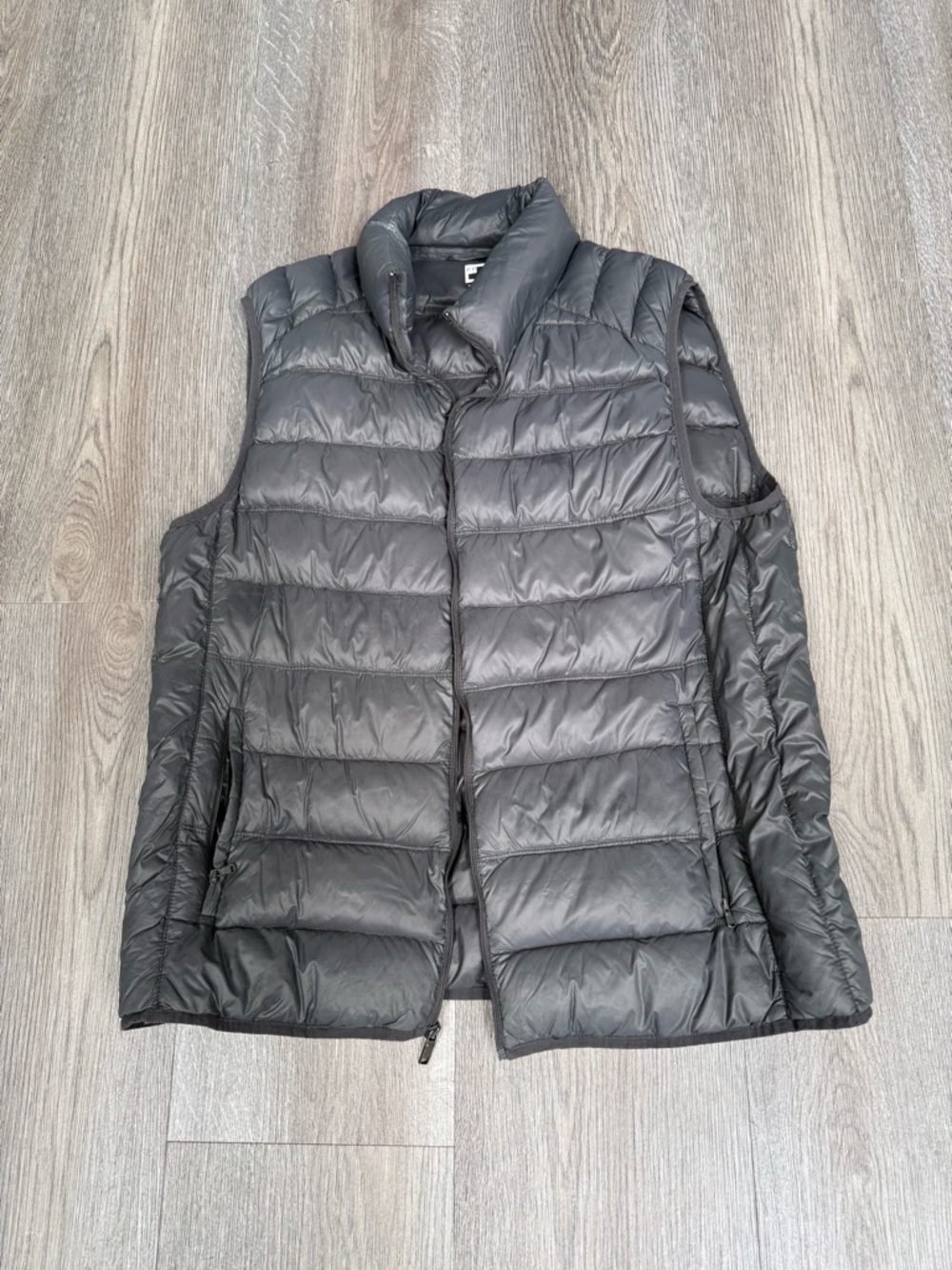 Lightweight Quilted Down Puffer Vest - grey